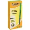 Bic Highlighter Grip Marcador Fluorescente - Tinta con Base de Agua - Punta Biselada - Trazo entre 1.60 y 3.30 mm - Color Verde