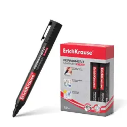 Erichkrause Marcador Permanente P-400 - Punta en Forma de Bala - Resistente a Multiples Superficies - Color Negro | Ahorro Impri