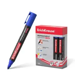 Erichkrause Marcador Permanente P-400 - Punta en Forma de Bala - Resistente a Multiples Superficies - Color Azul | Ahorro Imprim
