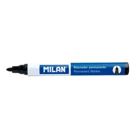 Milan Rotulador Permanente - Punta Redonda 4mm - Tinta a Base de Alcohol - Color Negro | Ahorro Imprimiendo