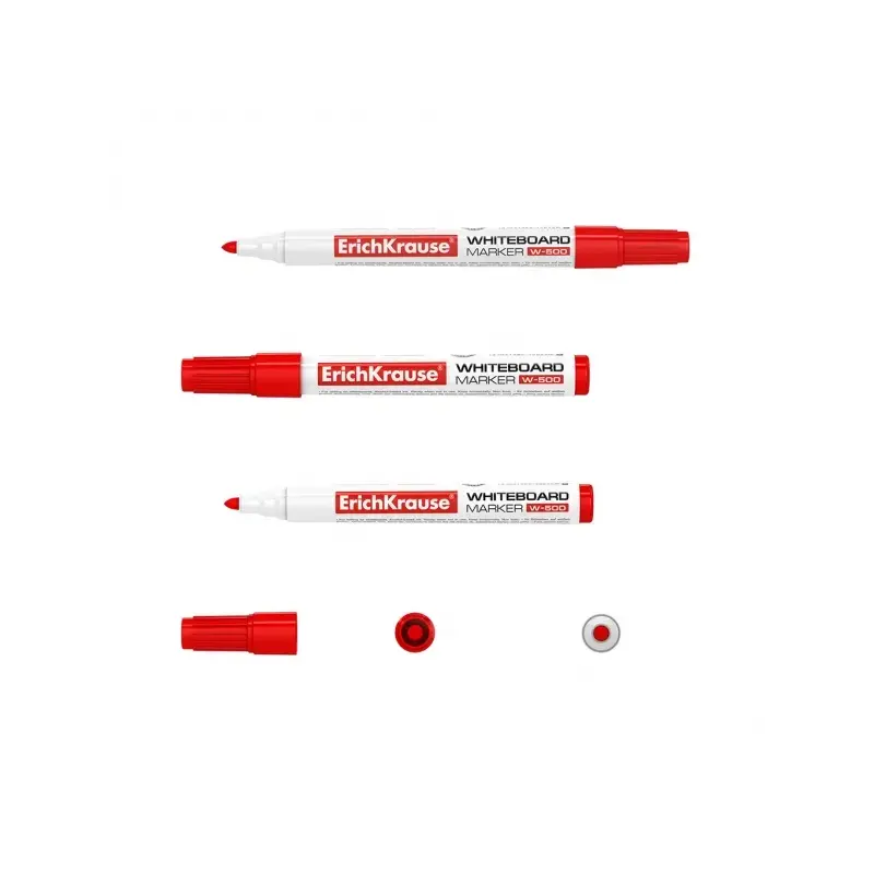 Erichkrause W-500 Rotulador para Pizarra Blanca - Punta en Forma de Bala - Trazo de 0.8 a 2.5mm - Tinta a Base de Alcohol - Colo