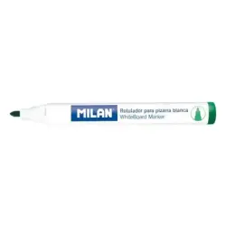 Milan Rotuladores para Pizarra Blanca con Punta Redonda - Punta 4.7 mm - Tinta a Base de Alcohol - Borrable en Seco - Color Verd