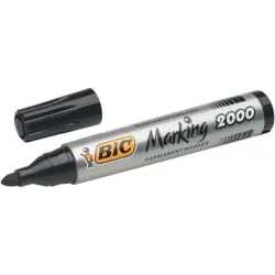 Bic Marking 2000 Ecolutions Rotulador Permanente - Tinta con Base de Alcohol - Ecologico - Secado Rapido - Color Negro | Ahorro