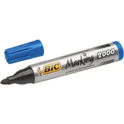Bic Marking 2000 Ecolutions Rotulador Permanente - Tinta con Base de Alcohol - Ecologico - Secado Rapido - Color Azul | Ahorro I