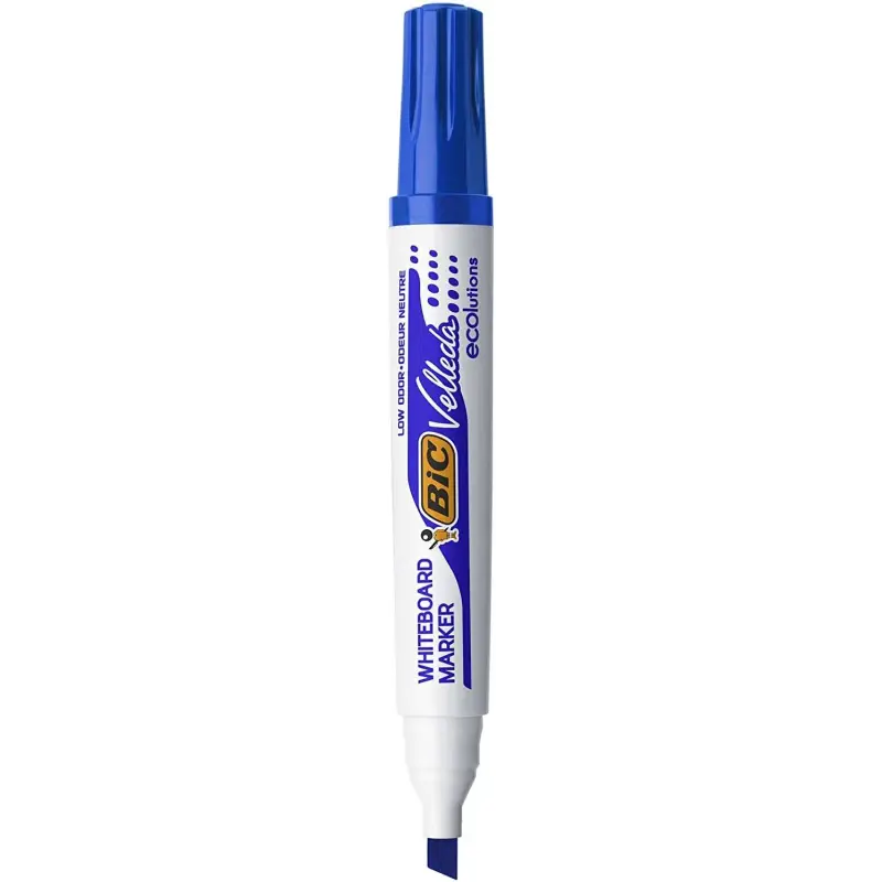 Bic Velleda 1751 ECOlutions Marcadores para Pizarra - Punta Biselada - Trazo entre 3mm y 5.5mm - Tinta con Base de Alcohol - Eco