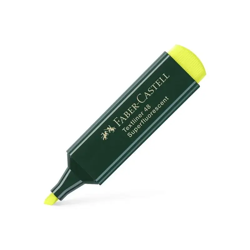 Faber-Castell Rotulador Marcador Fluorescente Textliner 48 - Punta Biselada - Trazo entre 1.2mm y 5mm - Tinta con Base de Agua -