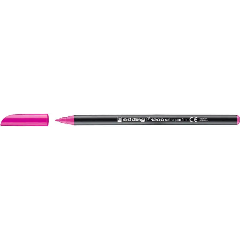 Edding 1200 Rotulador - Punta Redonda - Trazo 1mm - Tinta con Base de Agua - Color Rosa Neon | Ahorro Imprimiendo