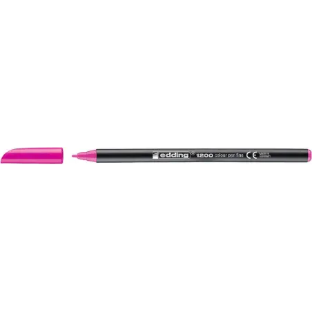 Edding 1200 Rotulador - Punta Redonda - Trazo 1mm - Tinta con Base de Agua - Color Rosa Neon | Ahorro Imprimiendo