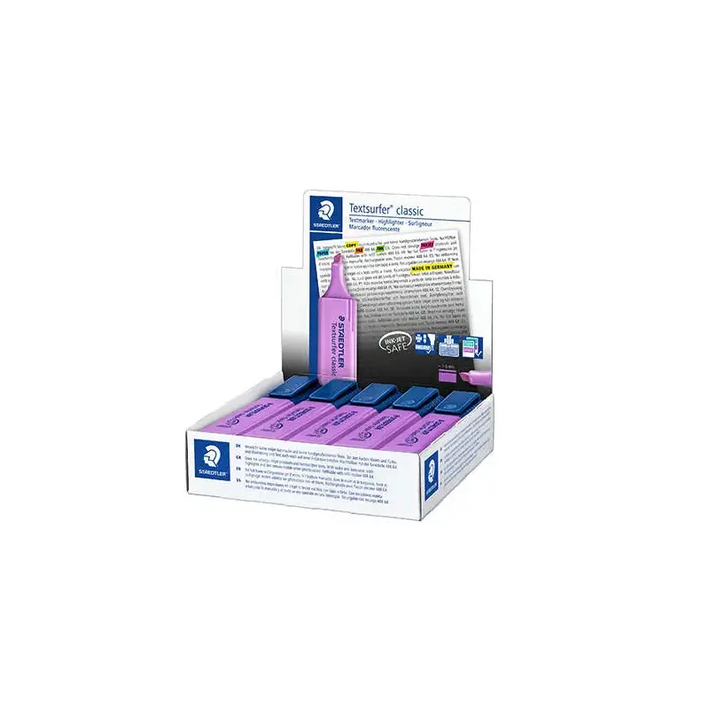 Staedtler Textsurfer Classic 364 Marcador Fluorescente - Punta Biselada - Trazo entre 1 - 5mm - Tinta con Base de Agua - Color V