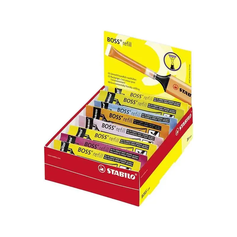 Stabilo Boss 70 Recarga de 3ml para Marcador Fluorescente - Tinta con Base de Agua - Colores Surtidos | Ahorro Imprimiendo