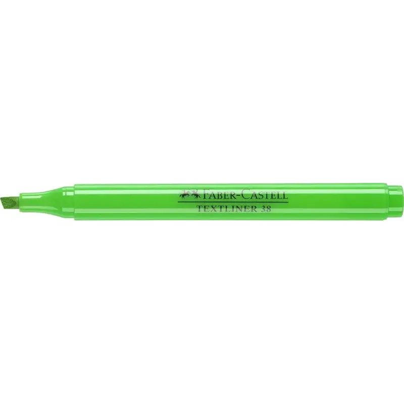 Faber-Castell Textliner 38 Marcador Fluorescente - Cuerpo Fino - Punta Biselada - Trazo Grueso y Fino - Tinta con Base de Agua -