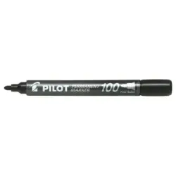 Pilot Rotulador Permanente 100 - Punta Fina de Bala 4,5mm - Trazo 1mm - Color Negro | Ahorro Imprimiendo