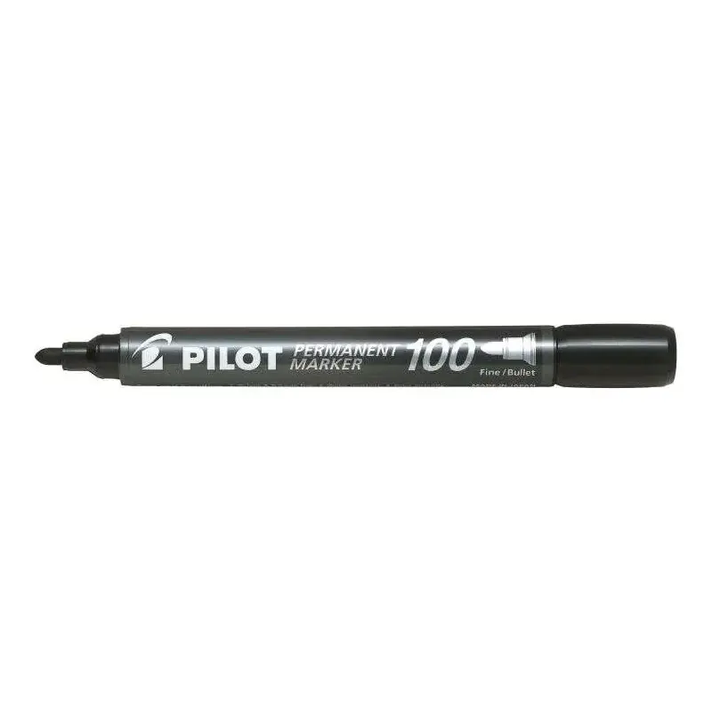 Pilot Rotulador Permanente 100 - Punta Fina de Bala 4,5mm - Trazo 1mm - Color Negro | Ahorro Imprimiendo
