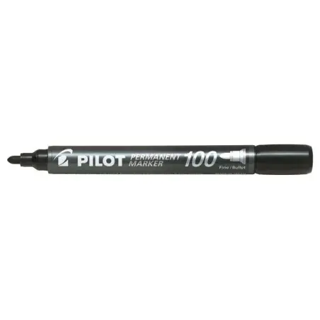 Pilot Rotulador Permanente 100 - Punta Fina de Bala 4,5mm - Trazo 1mm - Color Negro | Ahorro Imprimiendo