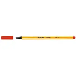 Stabilo Point 88 Rotulador de Punta Fina de Fibra - Trazo de 0.4 mm - Tinta con Base de Agua - Color Rojo | Ahorro Imprimiendo