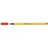 Stabilo Point 88 Rotulador de Punta Fina de Fibra - Trazo de 0.4 mm - Tinta con Base de Agua - Color Rojo | Ahorro Imprimiendo