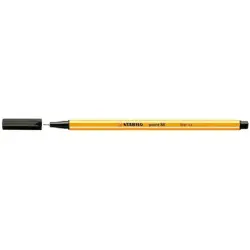 Stabilo Point 88 Rotulador de Punta Fina de Fibra - Trazo de 0.4 mm - Tinta con Base de Agua - Color Negro | Ahorro Imprimiendo