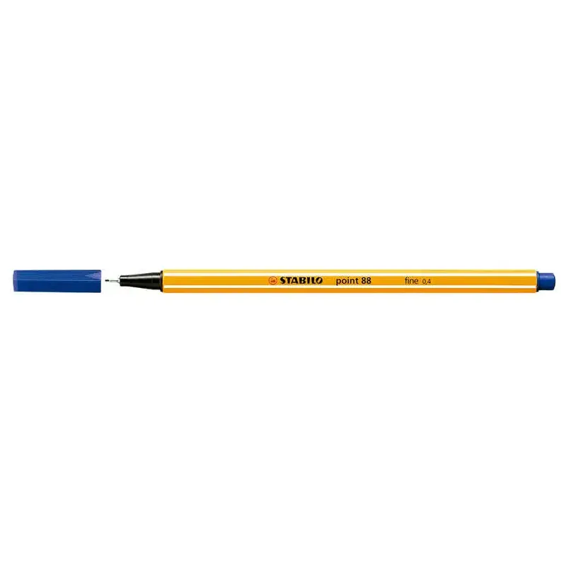 Stabilo Point 88 Rotulador de Punta Fina de Fibra - Trazo de 0.4 mm - Tinta con Base de Agua - Color Azul Oscuro | Ahorro Imprim