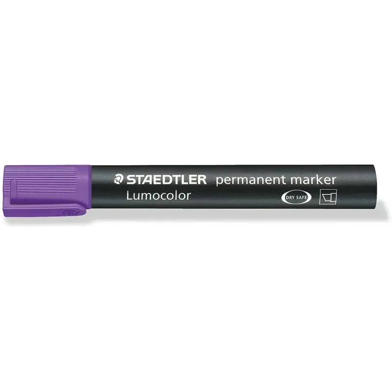 Staedtler Lumocolor 350 Rotulador Permanente - Punta Biselada 2-5mm aprox. - Tinta Base de Alcohol - Secado Rapido - Color Viole