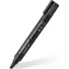 Staedtler Lumocolor 350 Rotulador Permanente - Punta Biselada 2-5mm aprox. - Tinta Base de Alcohol - Secado Rapido - Color Negro