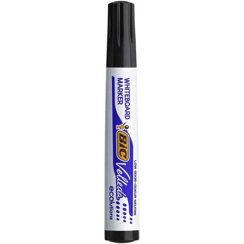 Bic Velleda 1751 ECOlutions Marcadores para Pizarra - Punta Biselada - Trazo entre 3mm y 5.5mm - Tinta con Base de Alcohol - Eco