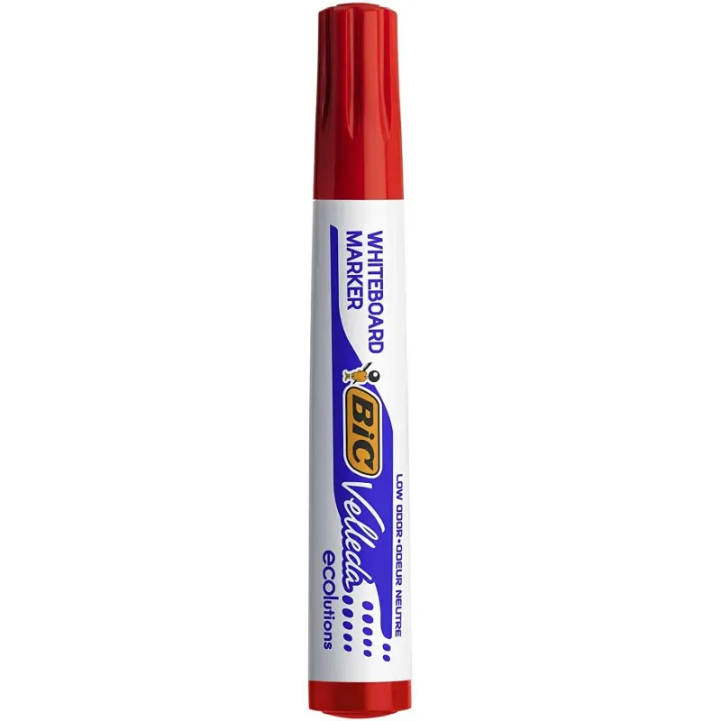 Bic Velleda 1751 ECOlutions Marcadores para Pizarra - Punta Biselada - Trazo entre 3mm y 5.5mm - Tinta con Base de Alcohol - Eco
