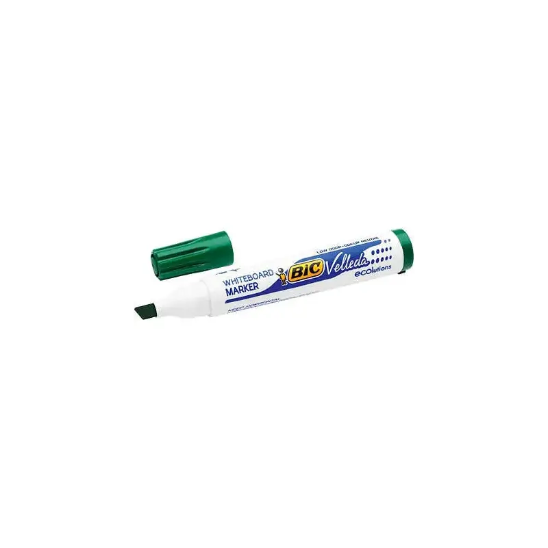 Bic Velleda 1751 ECOlutions Marcadores para Pizarra - Punta Biselada - Trazo entre 3mm y 5.5mm - Tinta con Base de Alcohol - Eco