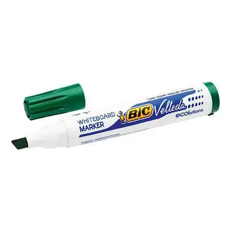 Bic Velleda 1751 ECOlutions Marcadores para Pizarra - Punta Biselada - Trazo entre 3mm y 5.5mm - Tinta con Base de Alcohol - Eco