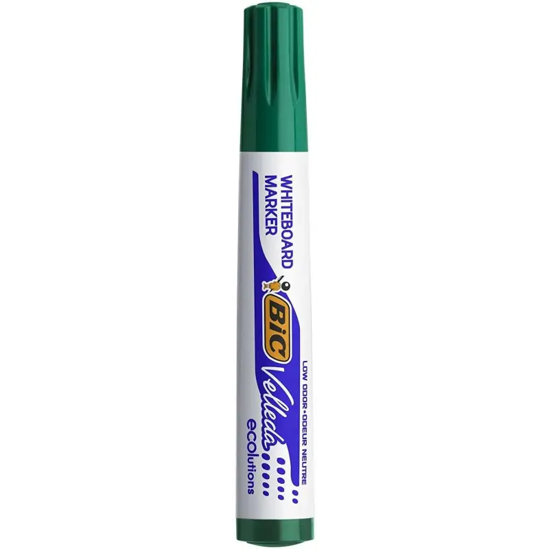 Bic Velleda 1751 ECOlutions Marcadores para Pizarra - Punta Biselada - Trazo entre 3mm y 5.5mm - Tinta con Base de Alcohol - Eco