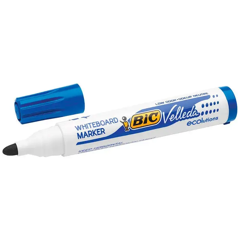 Bic Velleda 1701 ECOlutions Marcadores para Pizarra - Punta Redonda - Trazo de 1.5 mm - Tinta con Base de Alcohol - Ecologico -