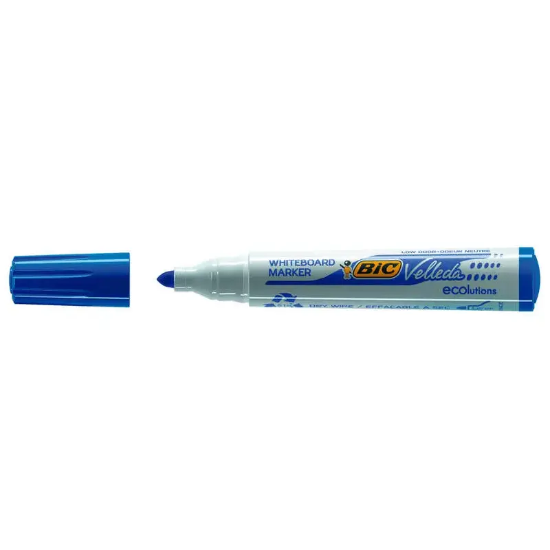 Bic Velleda 1701 ECOlutions Marcadores para Pizarra - Punta Redonda - Trazo de 1.5 mm - Tinta con Base de Alcohol - Ecologico -