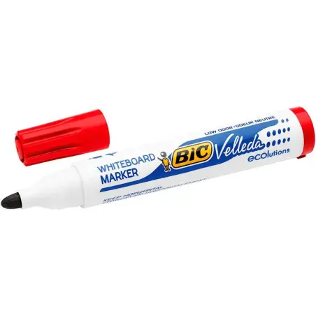Bic Velleda 1701 ECOlutions Marcadores para Pizarra - Punta Redonda - Trazo de 1.5 mm - Tinta con Base de Alcohol - Ecologico -