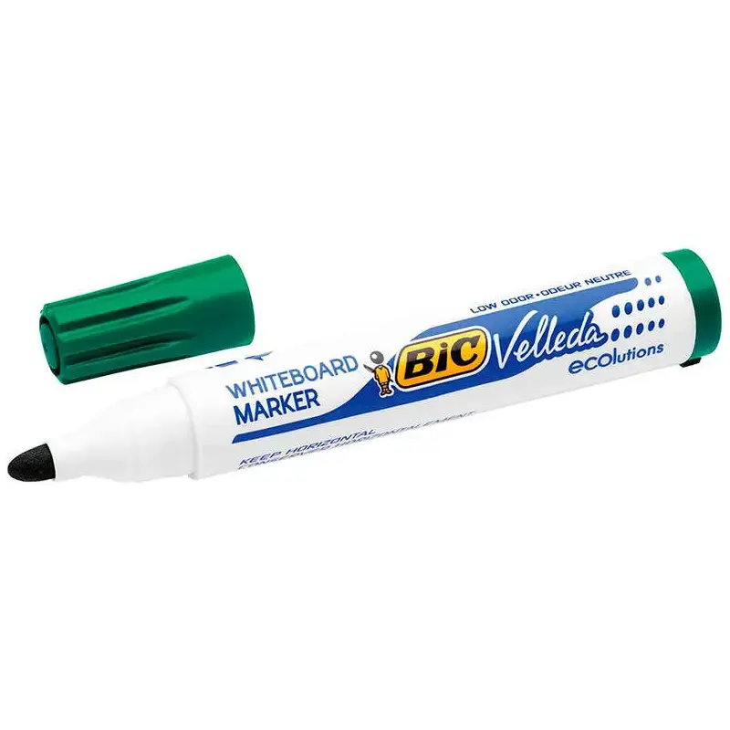 Bic Velleda 1701 ECOlutions Marcadores para Pizarra - Punta Redonda - Trazo de 1.5 mm - Tinta con Base de Alcohol - Ecologico -