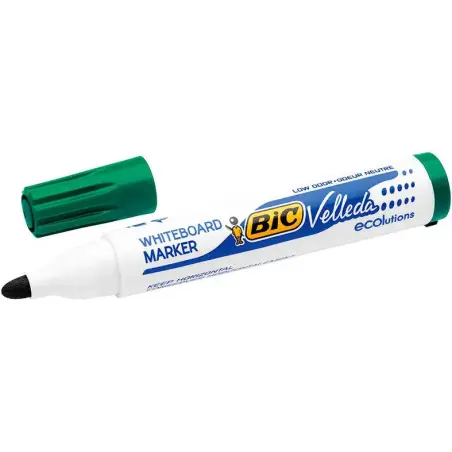Bic Velleda 1701 ECOlutions Marcadores para Pizarra - Punta Redonda - Trazo de 1.5 mm - Tinta con Base de Alcohol - Ecologico -