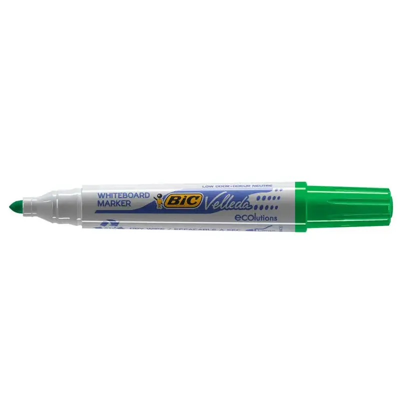 Bic Velleda 1701 ECOlutions Marcadores para Pizarra - Punta Redonda - Trazo de 1.5 mm - Tinta con Base de Alcohol - Ecologico -