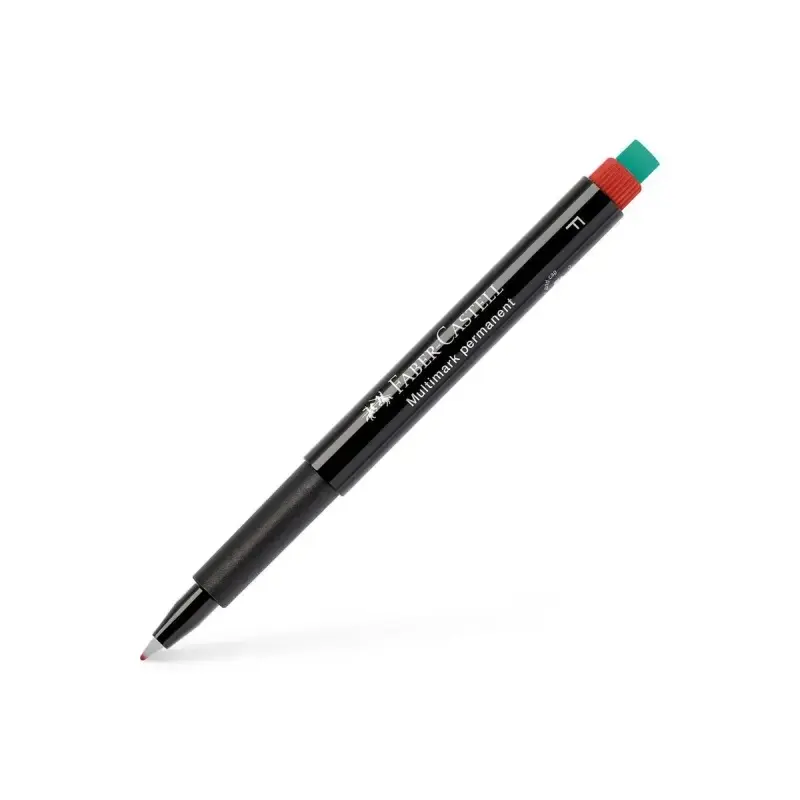 Faber-Castell Multimark Rotulador Permanente - Ancho de Trazo 0.6mm - Goma de Borrar Integrada - Resistente a la Luz y al Agua -