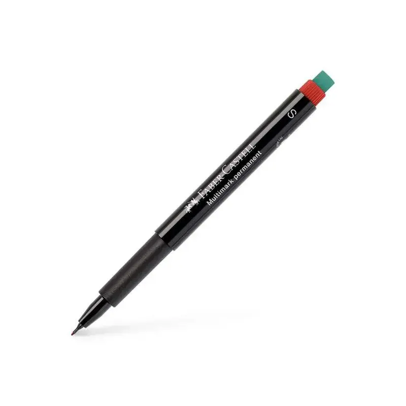 Faber-Castell Multimark Rotulador Permanente - Ancho de Trazo 0.4mm - Goma de Borrar Integrada - Resistente a la Luz y al Agua -