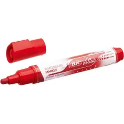 Bic Velleda Liquid Ink Marcador para Pizarra - Punta Media - Trazo 2.3mm - Tinta Liquida con Base de Alcohol - Color Rojo | Ahor