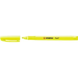 Stabilo Flash Marcador Fluorescente - Tamaño Bolsillo - Trazo de 1 y 3.5mm - Tinta con Base de Agua - Color Amarillo | Ahorro Im