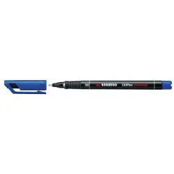 Stabilo OHPen Rotulador Permanente - Punta Media - Trazo de 1mm - Agarre Antideslizante - Tapon Ventilado - Color Azul | Ahorro