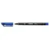 Stabilo OHPen Rotulador Permanente - Punta Media - Trazo de 1mm - Agarre Antideslizante - Tapon Ventilado - Color Azul | Ahorro