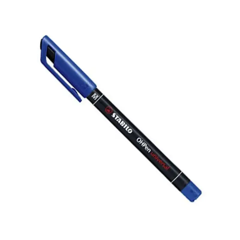 Stabilo OHPen Rotulador Permanente - Punta Media - Trazo de 1mm - Agarre Antideslizante - Tapon Ventilado - Color Azul | Ahorro