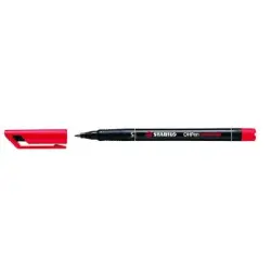 Stabilo OHPen Rotulador Permanente - Punta Superfina - Trazo de 0.4mm - Agarre Antideslizante - Tapon Ventilado - Color Rojo | A