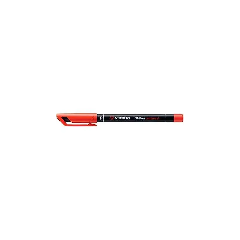 Stabilo OHPen Rotulador Permanente - Punta Superfina - Trazo de 0.4mm - Agarre Antideslizante - Tapon Ventilado - Color Rojo | A
