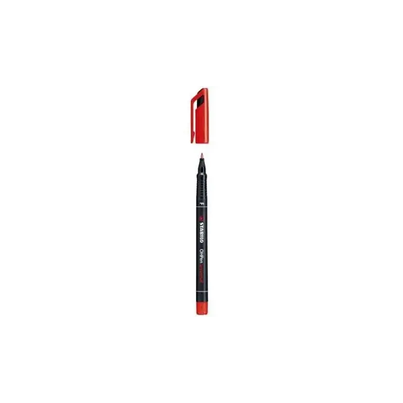 Stabilo OHPen Rotulador Permanente - Punta Superfina - Trazo de 0.4mm - Agarre Antideslizante - Tapon Ventilado - Color Rojo | A