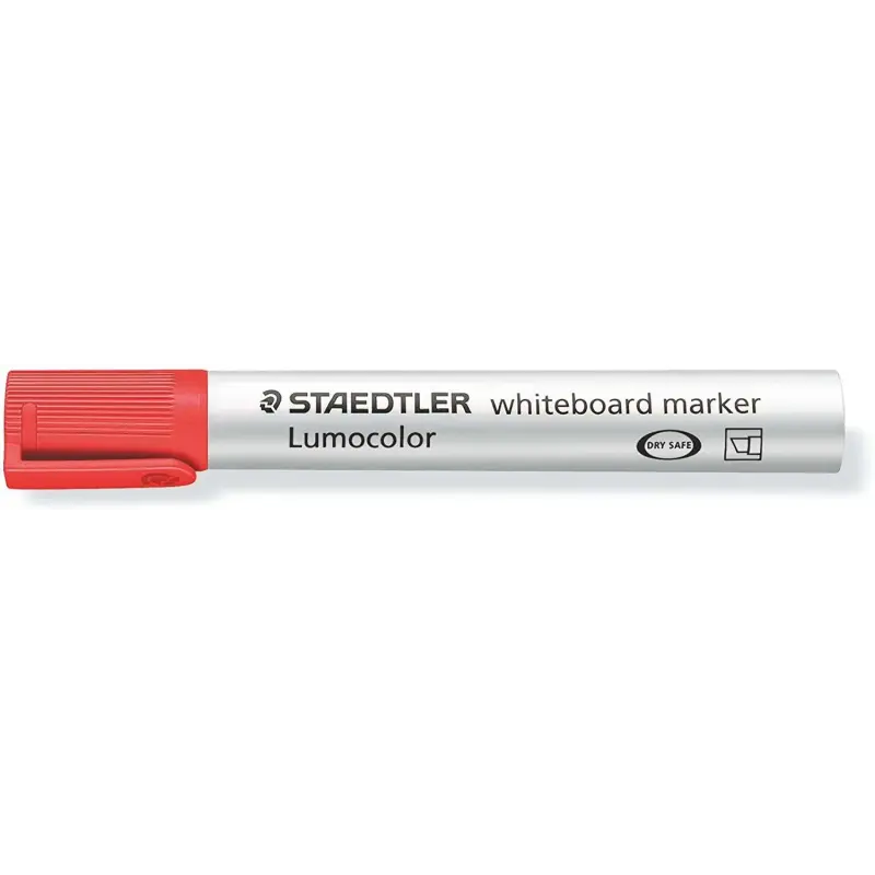 Staedtler Lumocolor 351 Marcador para Pizarra Blanca - Punta Biselada 2 - 5mm Aprox - Secado Rapido - Color Rojo | Ahorro Imprim