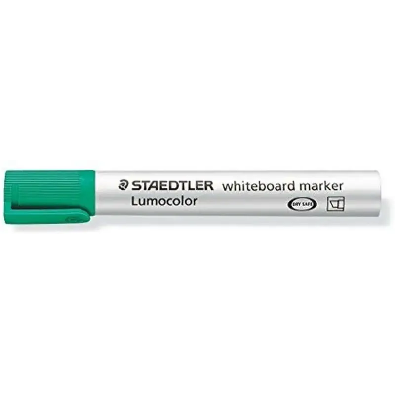 Staedtler Lumocolor 351 Marcador para Pizarra Blanca - Punta Biselada 2 - 5mm Aprox - Secado Rapido - Color Verde | Ahorro Impri