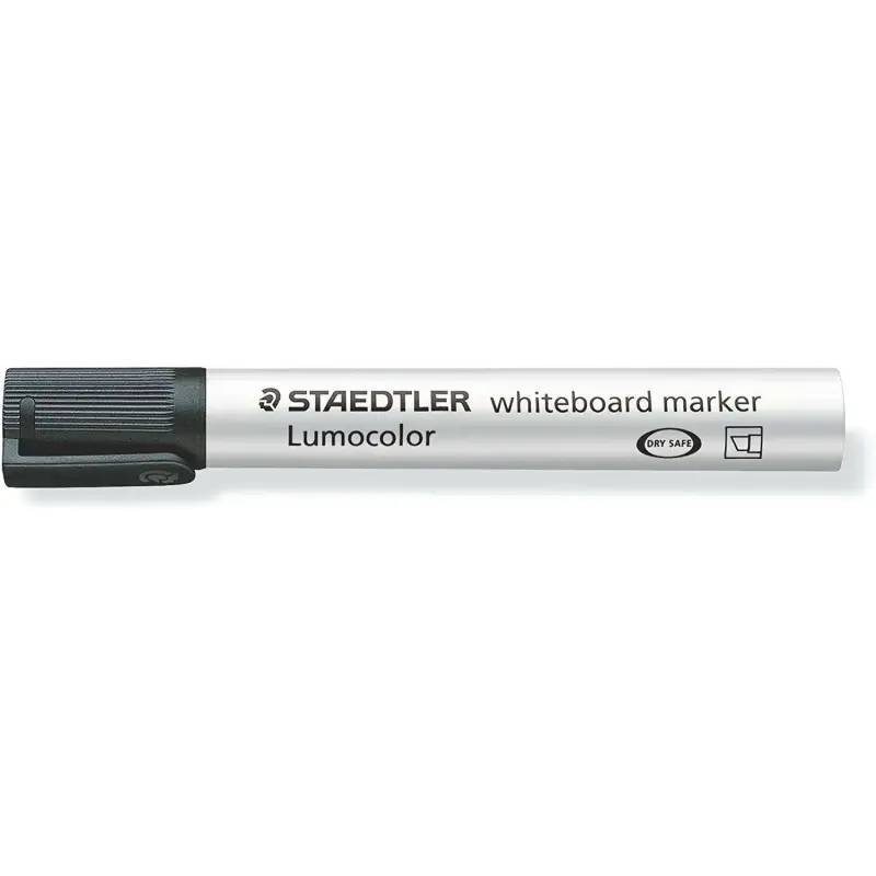 Staedtler Lumocolor 351 Marcador para Pizarra Blanca - Punta Biselada 2 - 5mm Aprox - Secado Rapido - Color Negro | Ahorro Impri