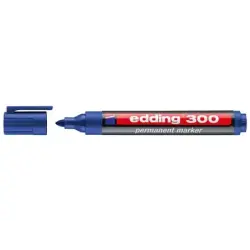 Edding 300 Rotulador Permanente - Punta Redonda - Trazo entre 1.5 y 3 mm. - Tinta Casi Inodora - Capuchon con Clip - Secado Rapi