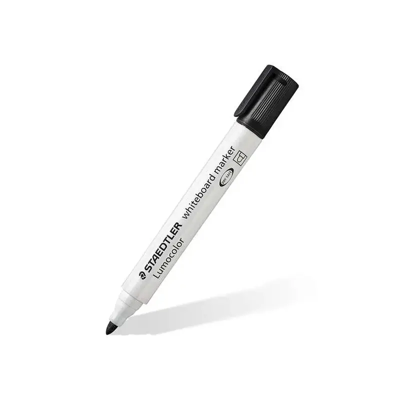Staedtler Lumocolor 351 Rotulador para Pizarra - Punta Redonda - Trazo 2mm - Capuchon con Clip - Color Negro | Ahorro Imprimiend